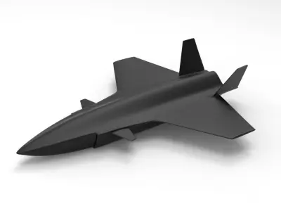 Bayraktar KIZILELMA Fighter UAV 3D model