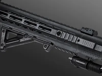 AR-15 CUSTOM Low-poly 3D model purchase