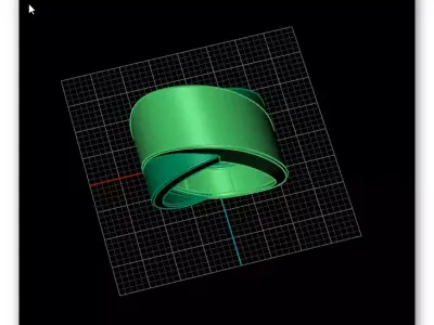 luxury 2 part gold ring 3D print model purchase