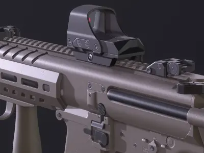 MPX SMG model Low-poly 3D model