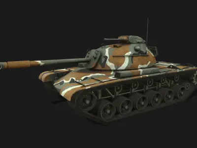 Tank M48A3 Low-poly 3D model