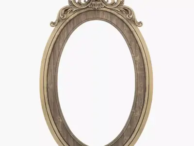 Oval mirror frame 3D model