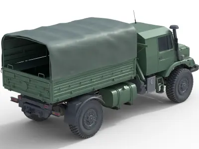 Mercedes Benz Zetros Truck Mercedes-Benz Zetros Low-poly 3D model