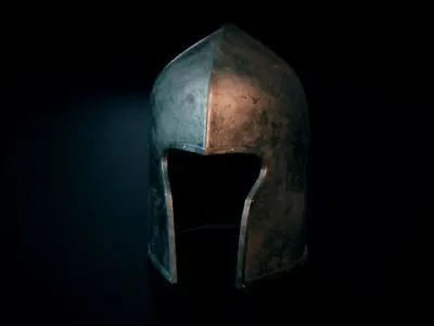 Medieval Soldier Helmets Free 3D model