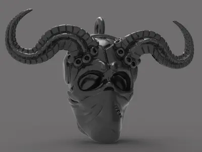 Skull pendant 3D print model get