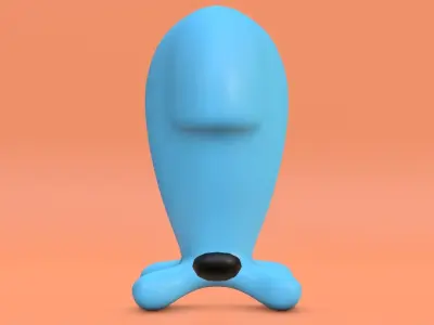 Wobbuffet toy fish 3D model