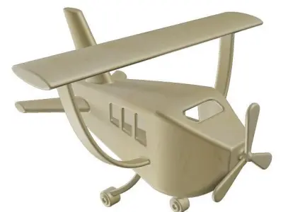 Wooden Aircraft Toy 3D model