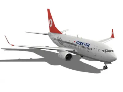 Turkish Airlines Boeing 737-700w 3D model