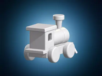 Toy Wooden Train 3D Print Model 3D print model