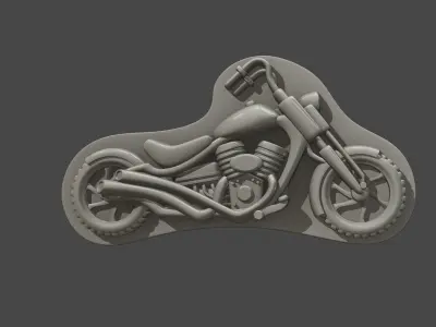 Motorcycle Motorbike Relief 3D print model