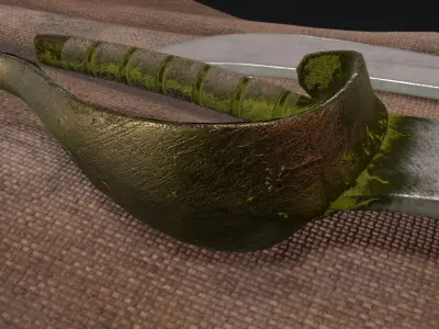  Pirate Saber sword Low Poly Low-poly 3D model