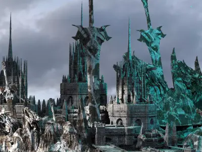 Van Helsing Mountain castle 2 Tower 3D model