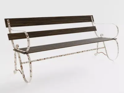Old Antique Bench 3D model