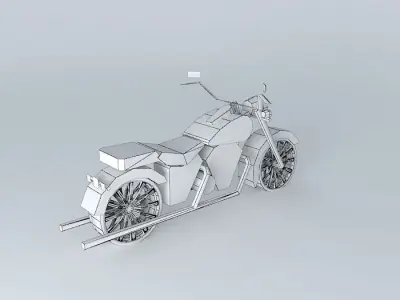 Fire Red Chopper Free 3D model