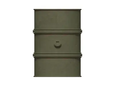 WW2 U S   200 liter fuel drum 3D model