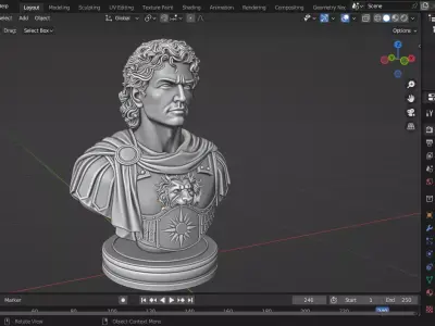 Alexander the Great Macedonian King Chess Piece 3D print model
