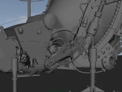design machine Low-poly 3D model