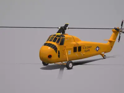 Sikorsky H-34 US Coast Guard 3D model