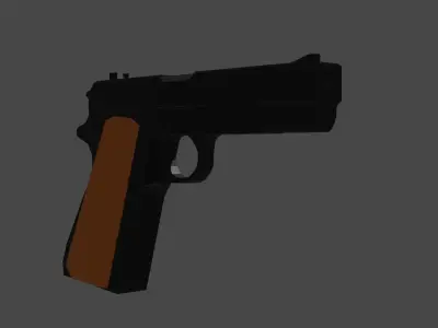 Lowpoly pistol 1911 Low-poly 3D model