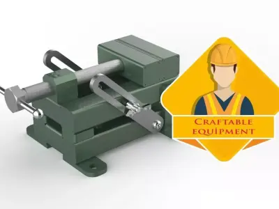 Angular clamp Low-poly 3D model