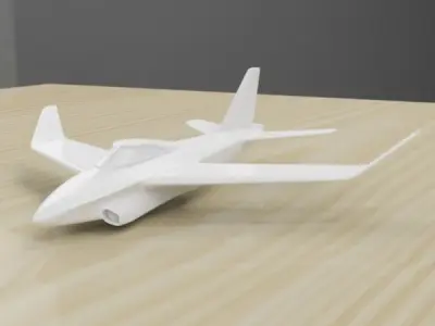Aircraft concept for 3dprint 3D print model