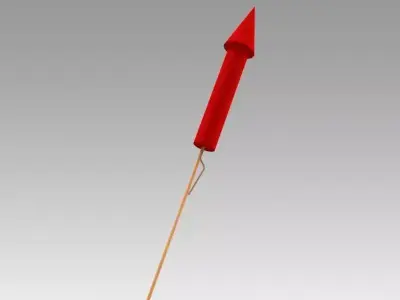 Firework Rocket 3D model buy