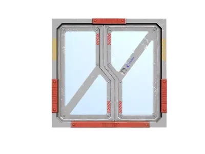 sci fi door Free low-poly 3D model get