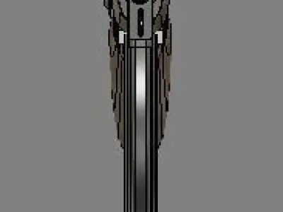 Ak-47 front of motorcycle Free 3D model
