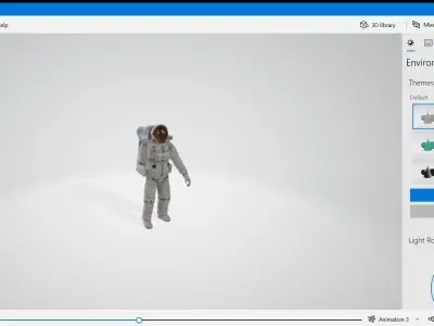walking astronaut 3D model