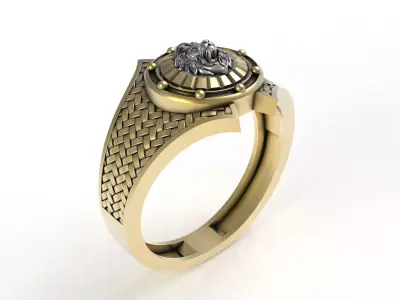 Stylish Lion Ring 3D print model