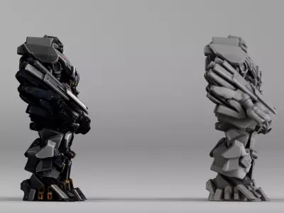 S00034 Advanced Sci-Fi Combat Mech 3D model