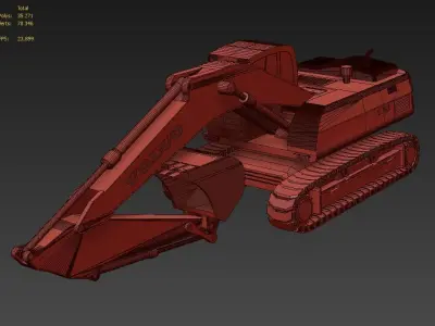 EXCAVATORS VOLVO EC210B Low-poly 3D model