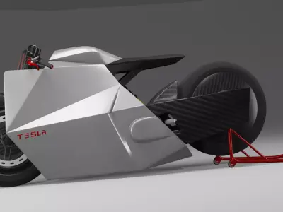 TESLA CONCAPT ELECTRIC BIKE Low-poly 3D model