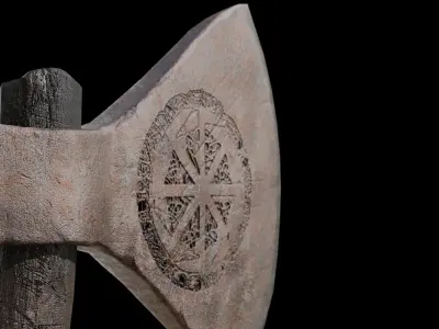 Pagan Battle Axe Low-poly 3D model