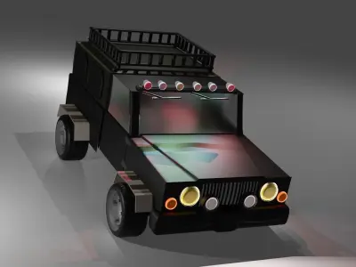 cartoon jeep  3D model