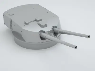 283mm - 11inch SK L - 50 Naval Gun  3D model
