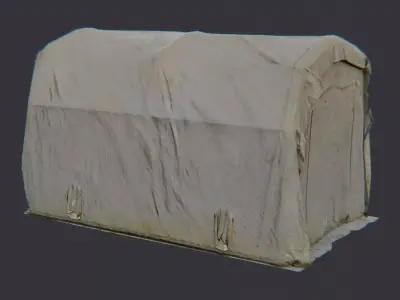 Hazmat Military Tent Closed Low-poly 3D model