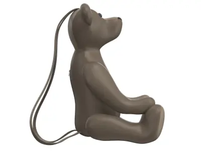Teddy bear Leather Bag 3D model