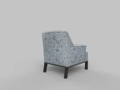 chair with floral pattern 3D model