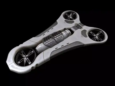 Armed Drone concept Textured Pbr 3D model