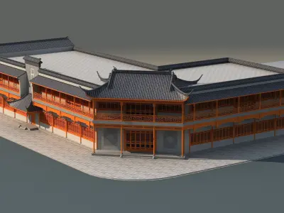 Chinese Style Architecture 3D model 45