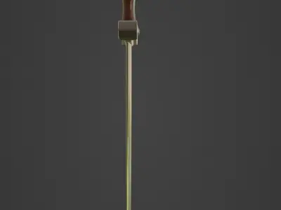 Knife PBR low poly game ready sword Low-poly 3D model