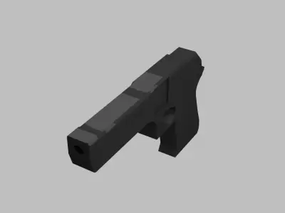 black pistol 3D model