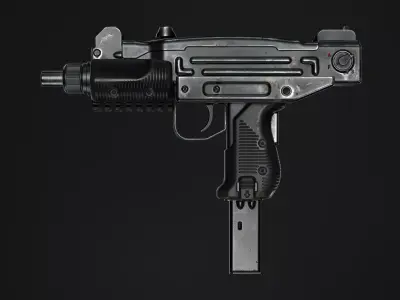 Mini Uzi - Game Ready PBR Asset Low-poly 3D model