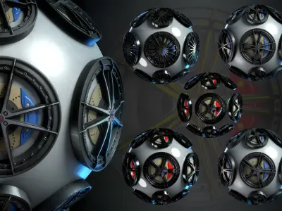 Car Rim Material - VOL 01 - Maps - SBsar Texture