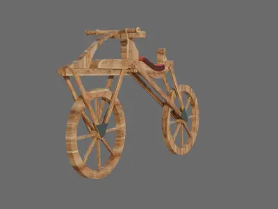 Draisine bike 3d model 3D model