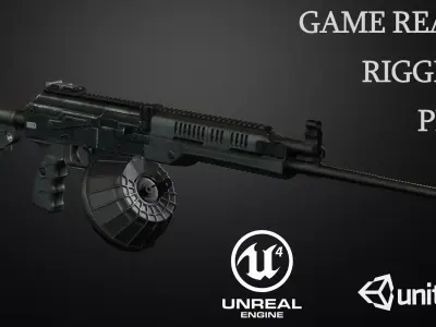 RPK-16 Machinegun  Low-poly 3D model