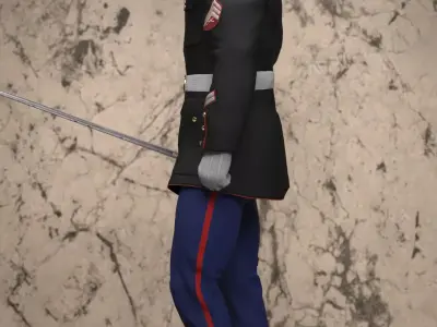 USMC Dress Uniform for Genesis 9 3D model