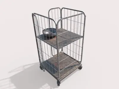 Worn Cage Low-poly 3D model