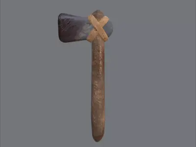 Primitive Stone Axe 4K PBR 3D model